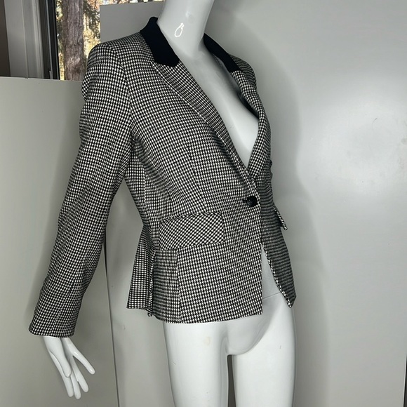 Veronica Beard Sz 8 Airlie Houndstooth Dickey Jacket